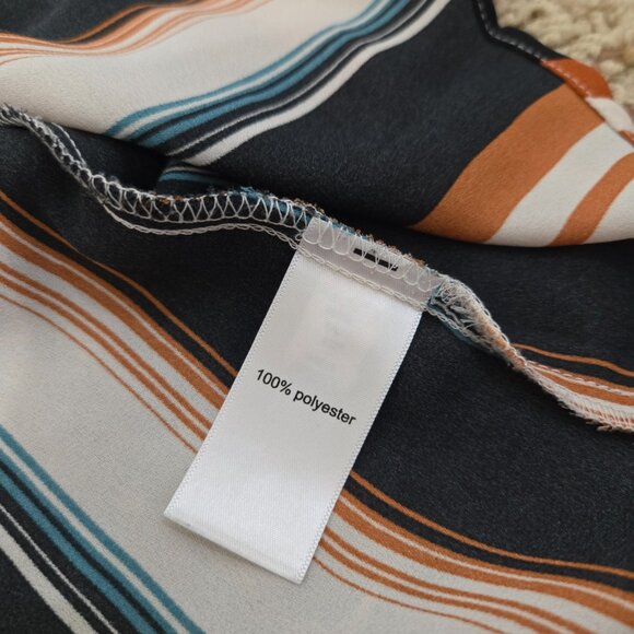 Maurice's Women's Size 2 Striped Button Up Blouse Multicolor - Picture 4 of 5